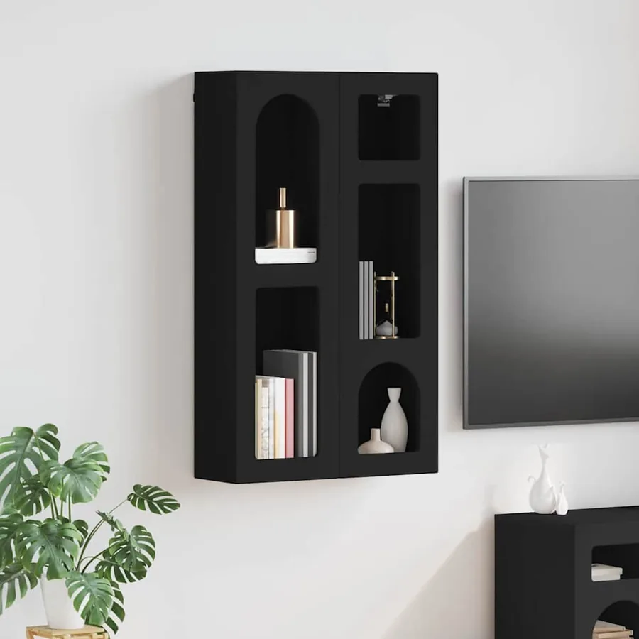 Armoire suspendue ELST Noir 59 x 20 x 100 cm Bois d'ingénierie