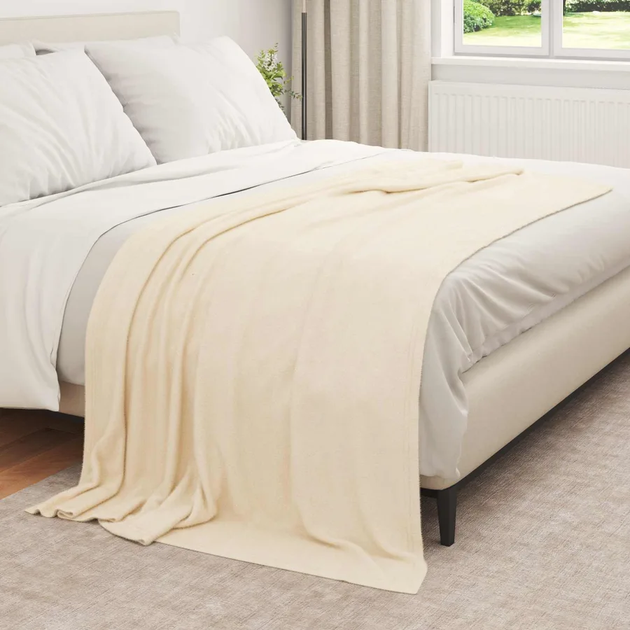 Jeté Crème 210 x 140 cm Toison - 3