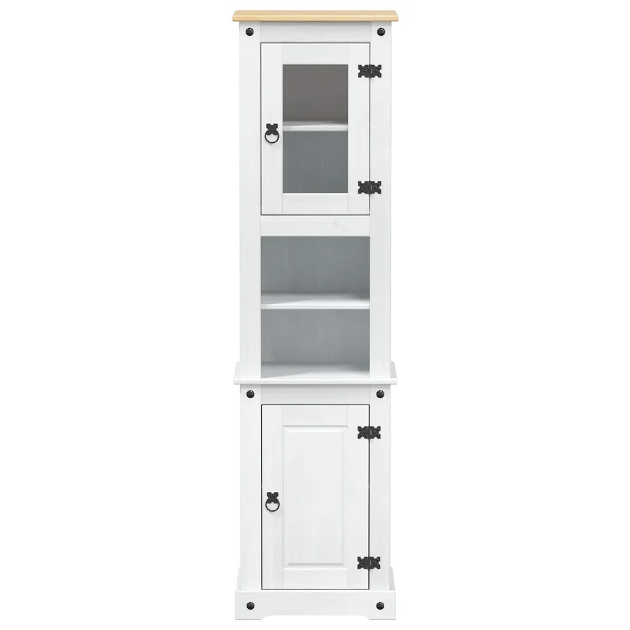 Cabinet de salle de bain Blanc 50 x 40 x 185 cm Pin massif - 4
