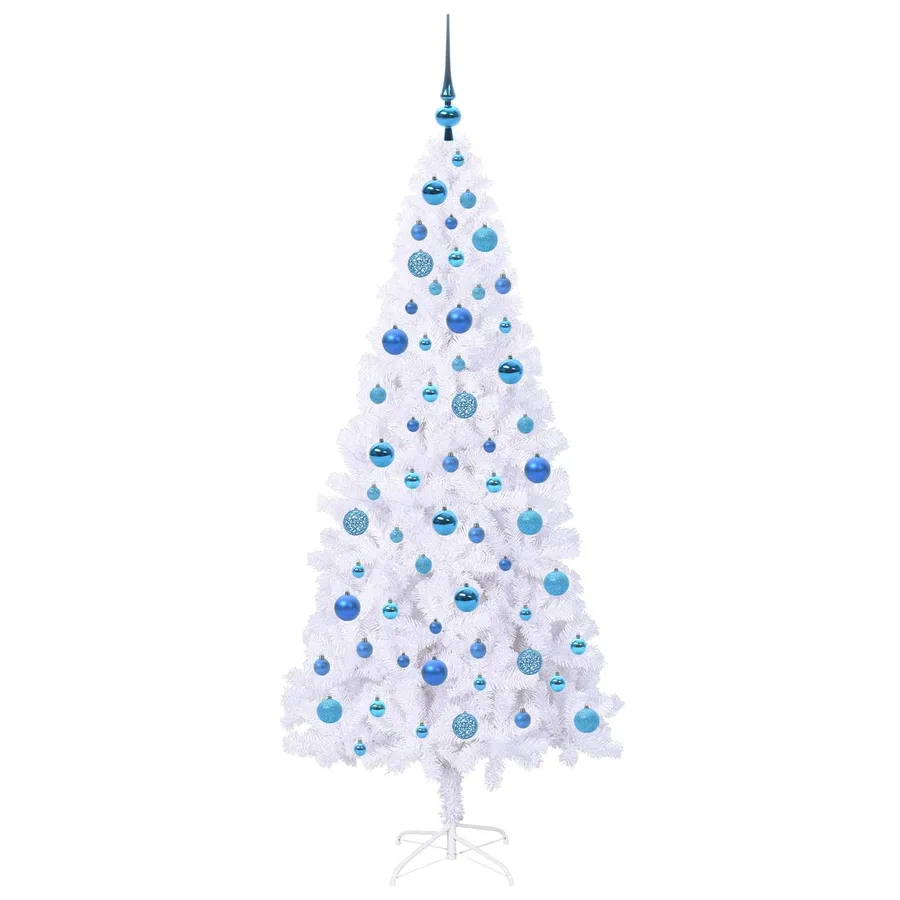 Sapin de Noël artificiel avec 300 LED Blanc 180 cm PVC et Acier - 4