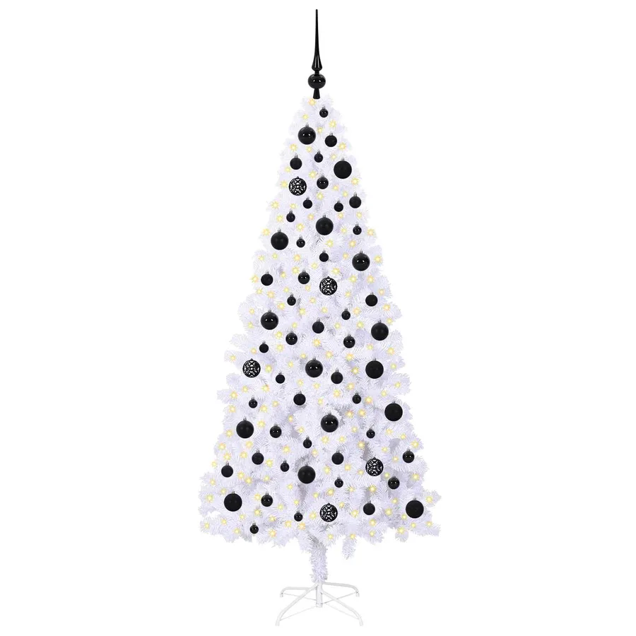 Sapin de Noël artificiel avec 300 LED Blanc 180 cm PVC et Acier - 3
