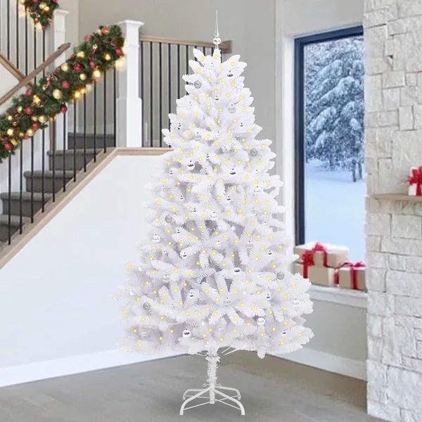 Sapin de Noël Artificiel à Branches Articulées Blanc 270 cm
