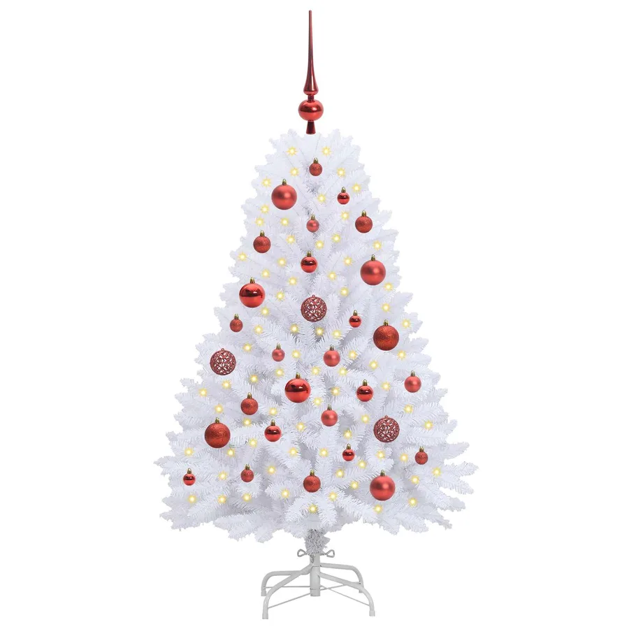 Sapin de Noël Artificiel à Branches Articulées Blanc 120 cm - 3