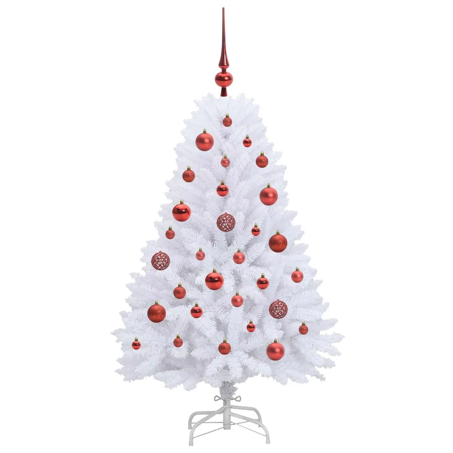 Sapin de Noël Artificiel à Branches Articulées Blanc 120 cm - 4