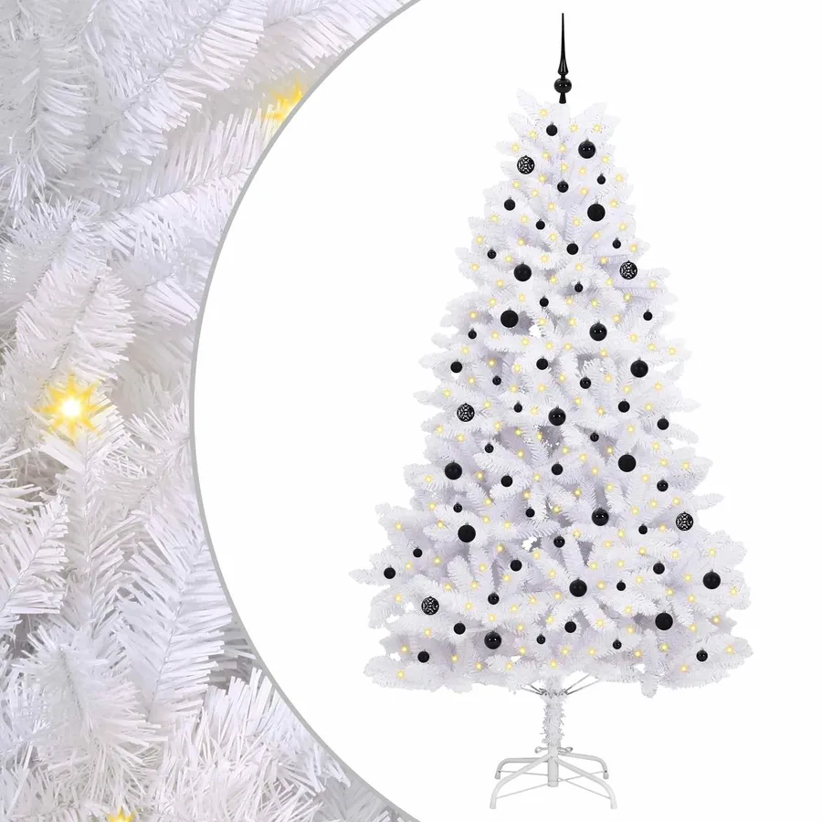 Sapin de Noël Artificiel à Branches Articulées Blanc 240 cm - 2