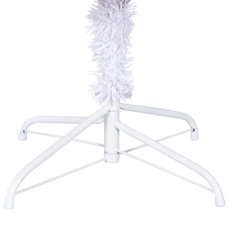 Sapin de Noël artificiel avec 300 LED Blanc 210 cm PVC et Acier - 12