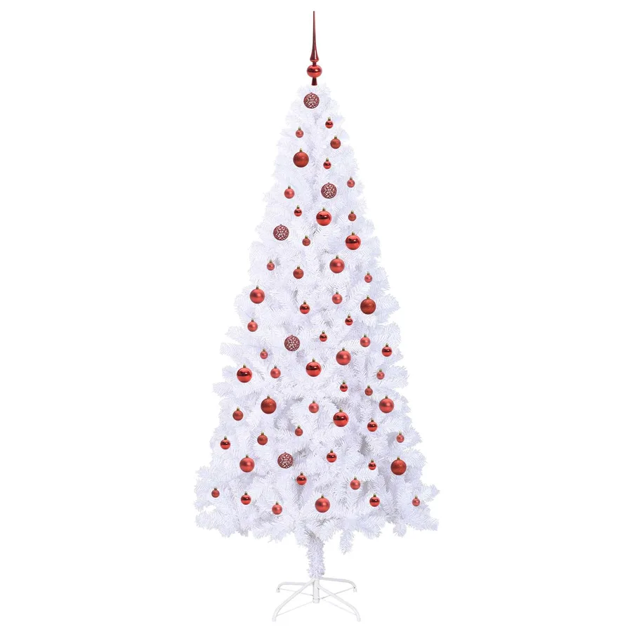 Sapin de Noël artificiel avec 300 LED Blanc 210 cm PVC et Acier - 4