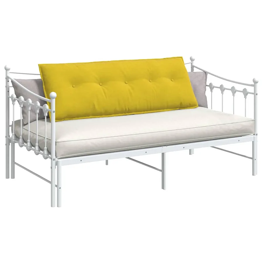 Coussin de Dos Jaune 140 x 50 cm Tissu en velours côtelé - 3