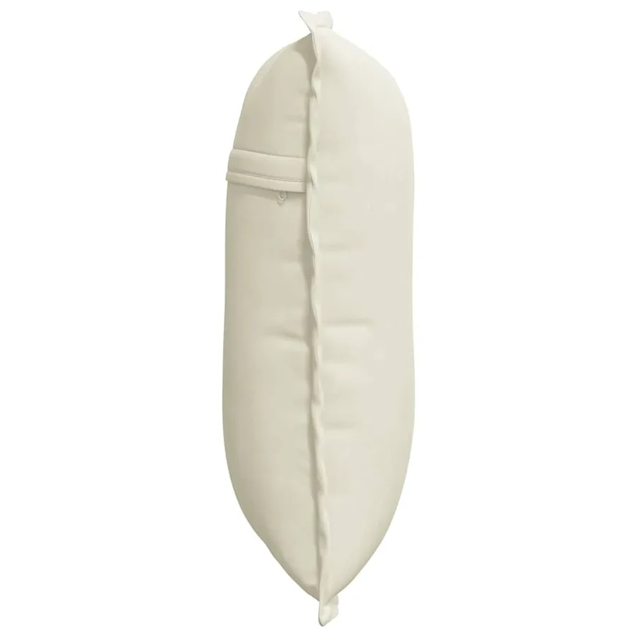 Coussin de Dos Crème 50 x 45 cm Tissu en velours côtelé - 6