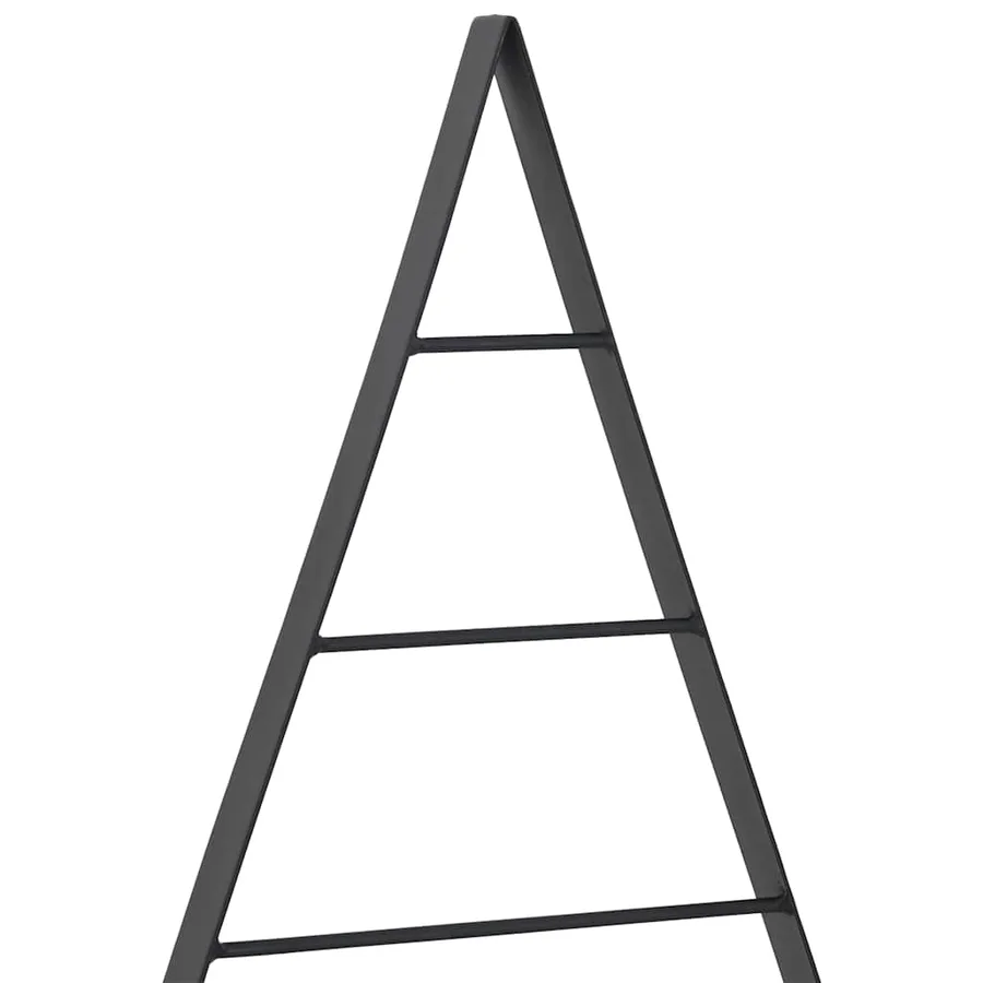 Arbre de Noël en métal avec support Noir 60 cm Acier - 7