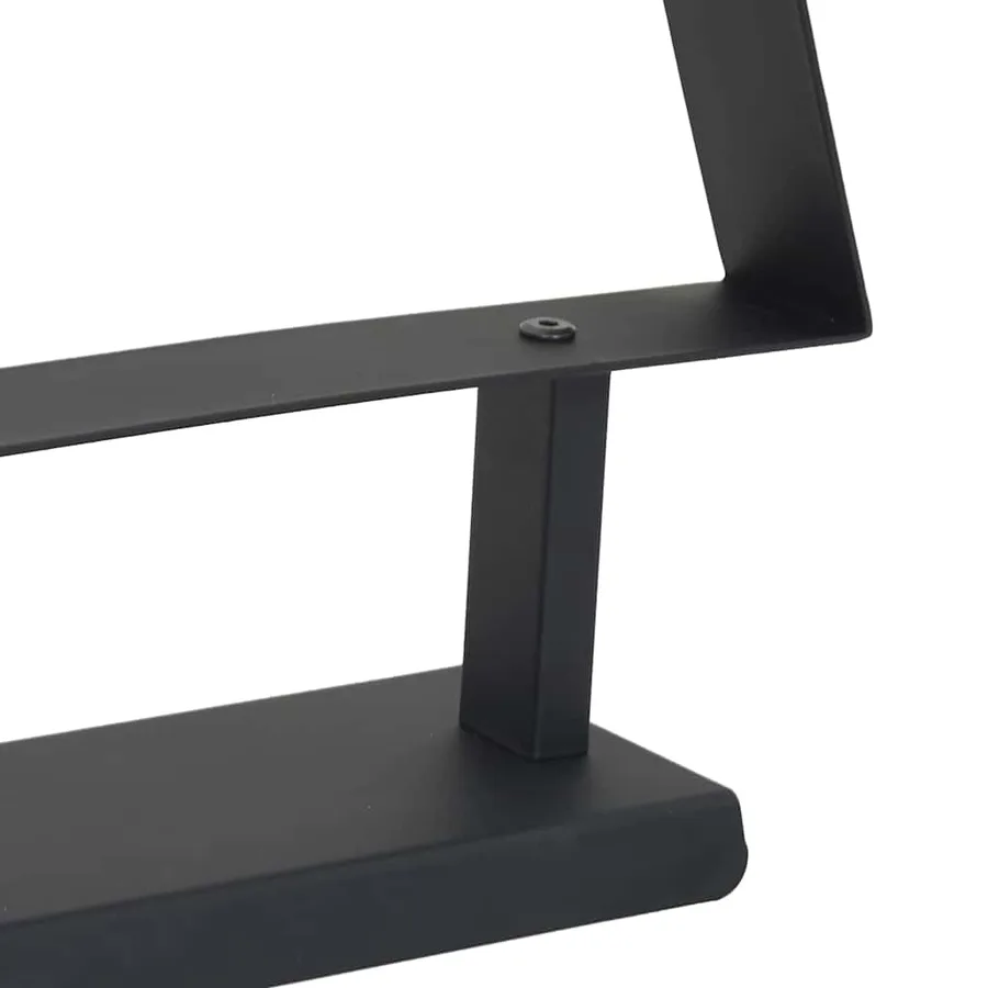 Arbre de Noël en métal avec support Noir 60 cm Acier - 8