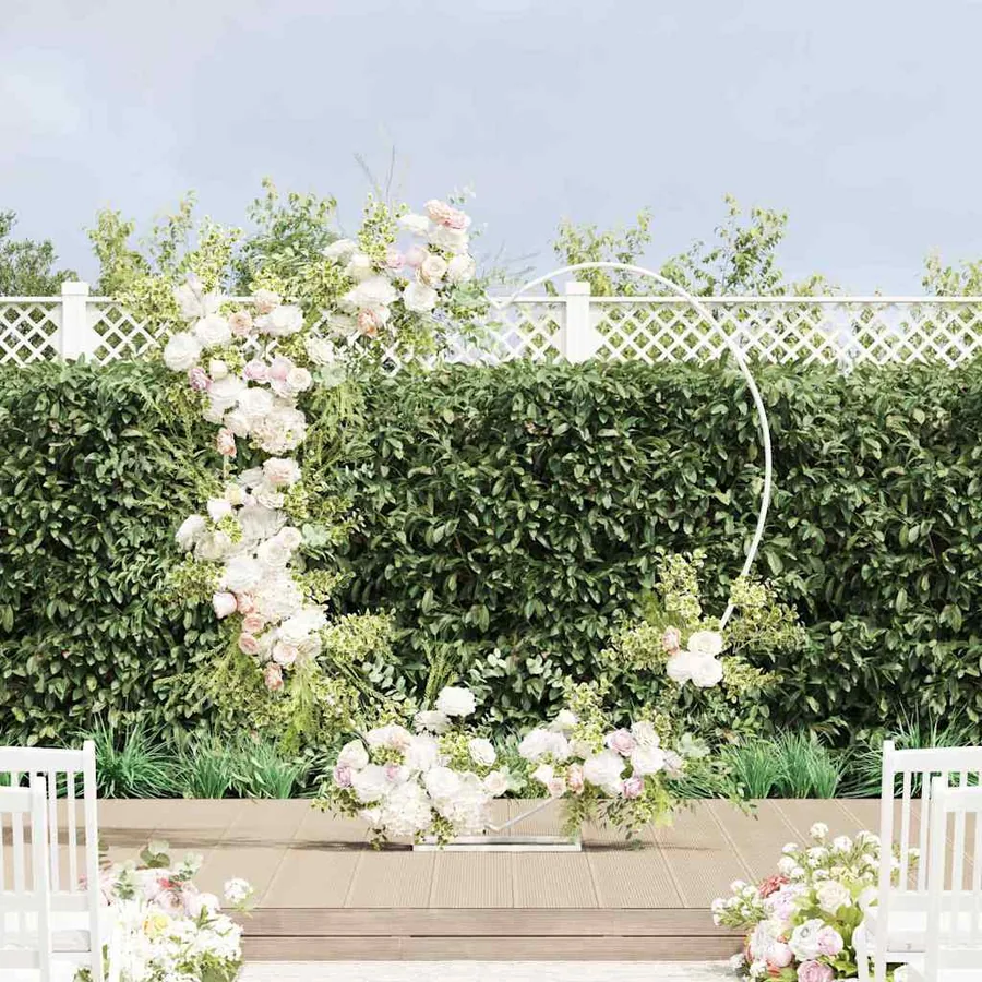 Arche de mariage Blanc 195 x 35 x 211 cm Acier