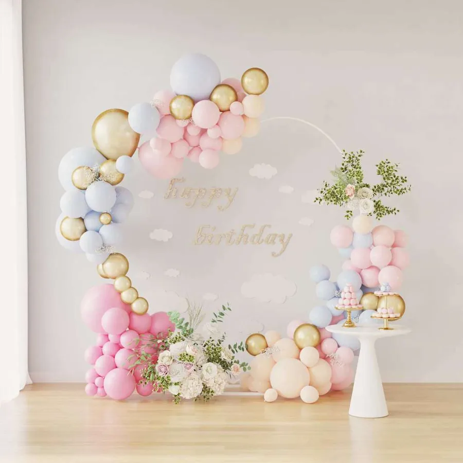 Arche de mariage Blanc 195 x 35 x 211 cm Acier - 4