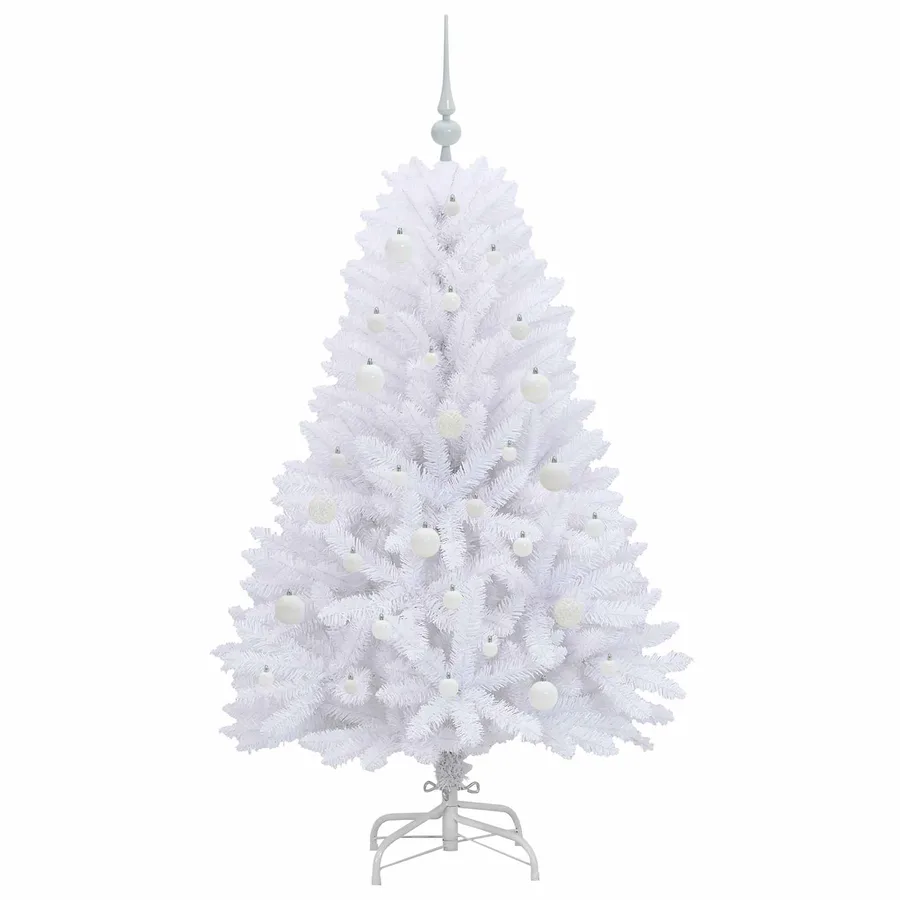 Sapin de Noël Artificiel à Branches Articulées Blanc 150 cm - 4