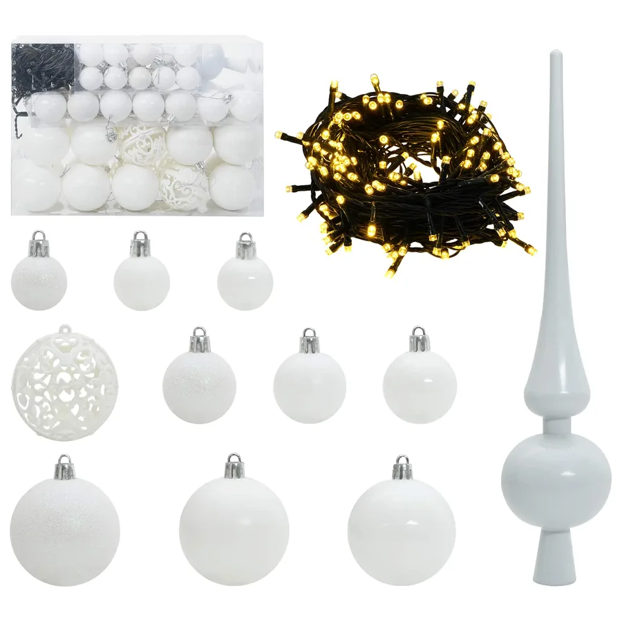 Sapin de Noël Artificiel à Branches Articulées Blanc 150 cm - 6