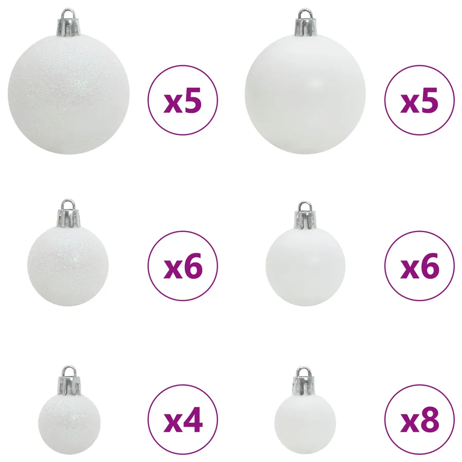 Sapin de Noël Artificiel à Branches Articulées Blanc 150 cm - 7