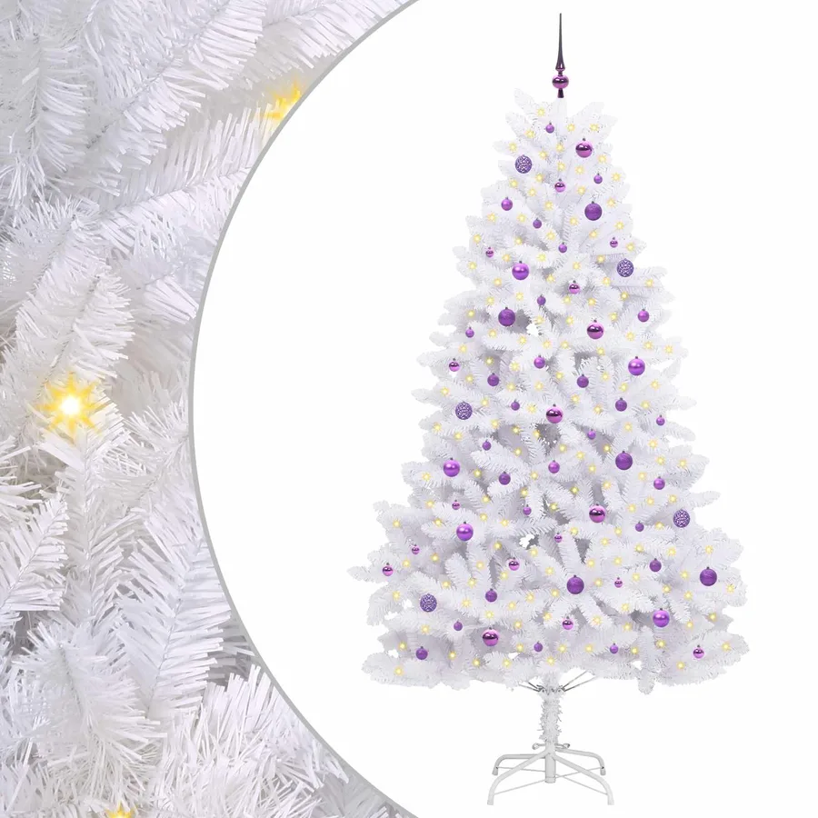 Sapin de Noël Artificiel à Branches Articulées Blanc 240 cm - 2