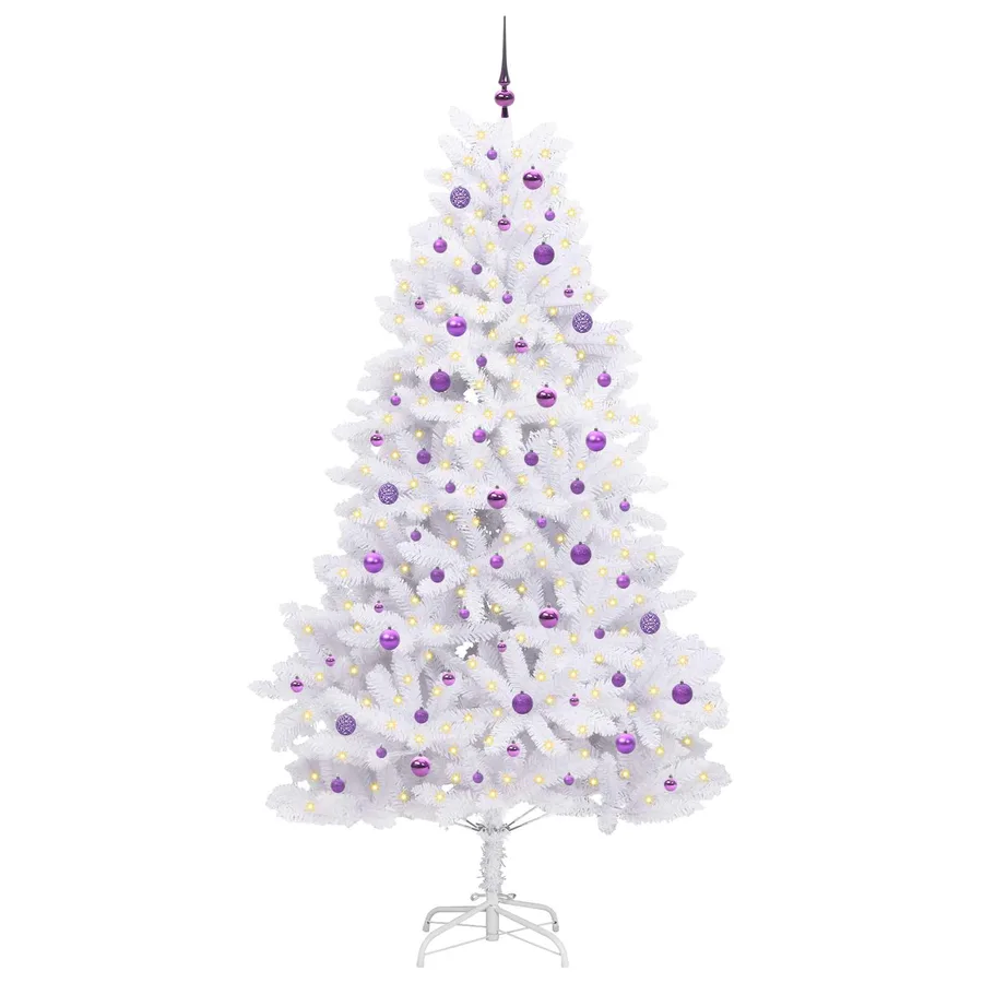Sapin de Noël Artificiel à Branches Articulées Blanc 240 cm - 3