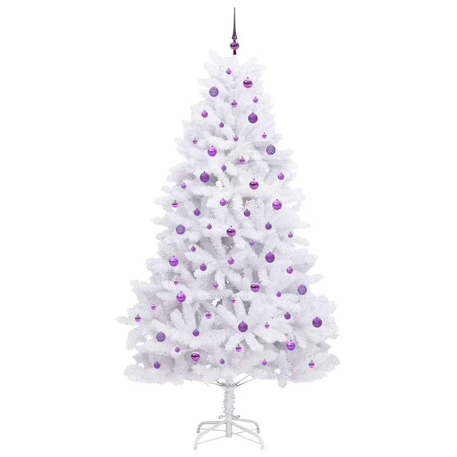 Sapin de Noël Artificiel à Branches Articulées Blanc 240 cm - 4
