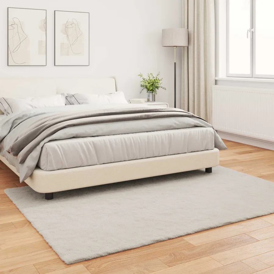 Tapis antidérapant en fausse de lapin OLITE Beige 140 x 200 cm - 4