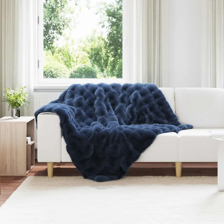 Couverture antidérapante en fausse de lapin Olite 4 pcs