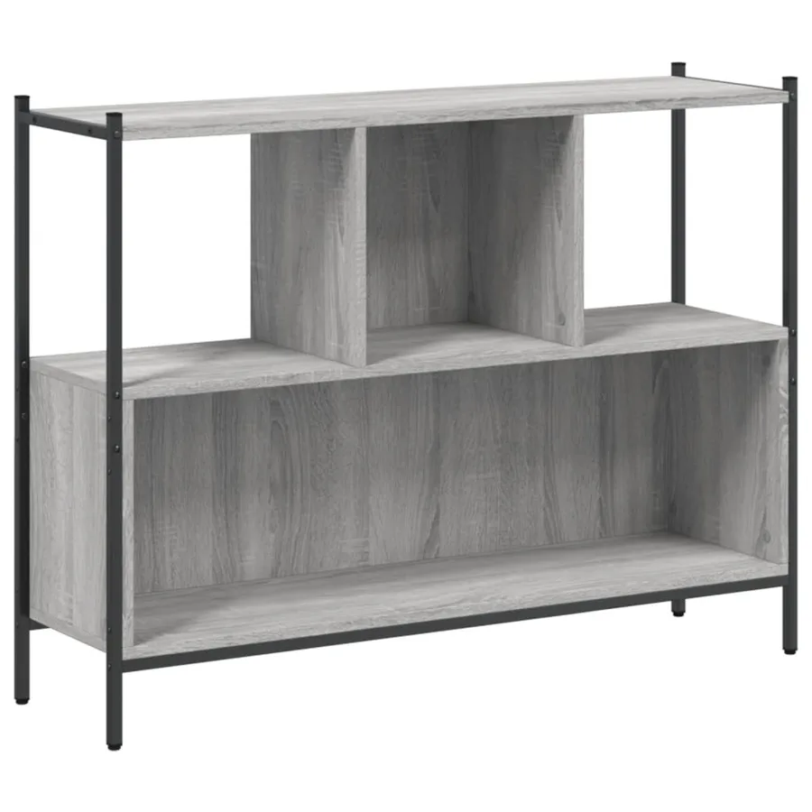 Bibliothèque sonoma gris 102x28x77,5 cm bois d'ingénierie - 2