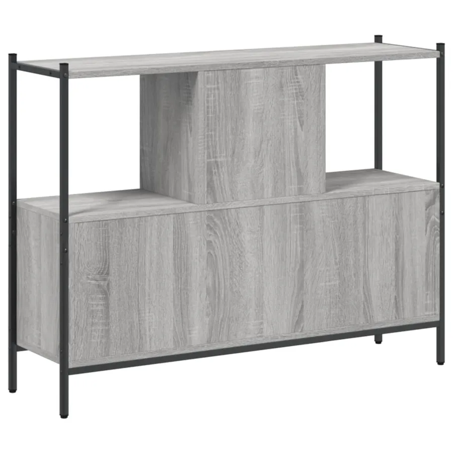 Bibliothèque sonoma gris 102x28x77,5 cm bois d'ingénierie - 7