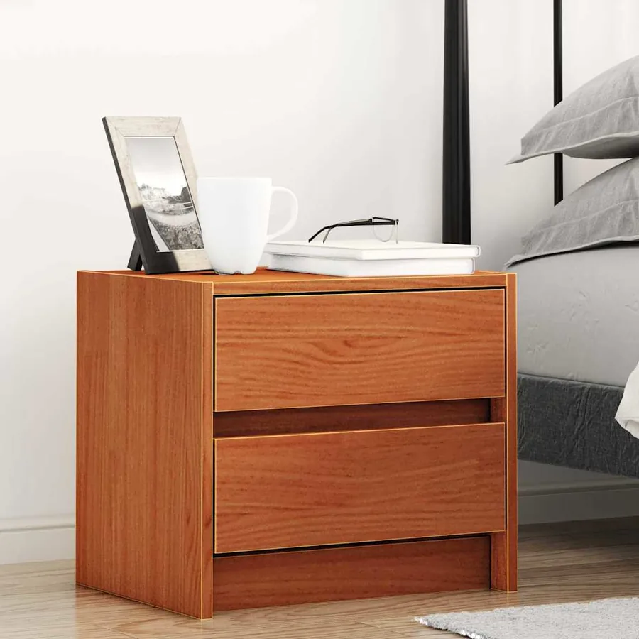 Tables de chevet 2 pcs Brun cire 40 x 30.5 x 35.5 cm