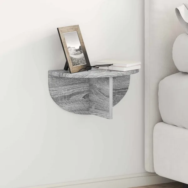 Étagère Murale Montage mural 2 pcs Gris Sonoma 38 x 19 x 19 cm