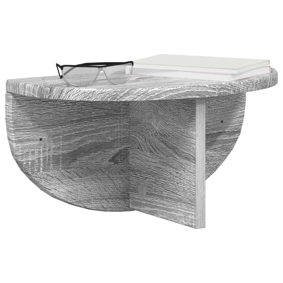Étagère Murale Montage mural 2 pcs Gris Sonoma 38 x 19 x 19 cm - 3