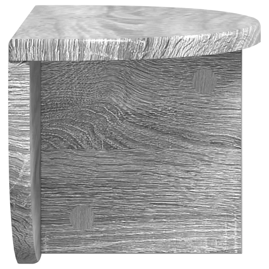 Étagère Murale Montage mural 2 pcs Gris Sonoma 38 x 19 x 19 cm - 7