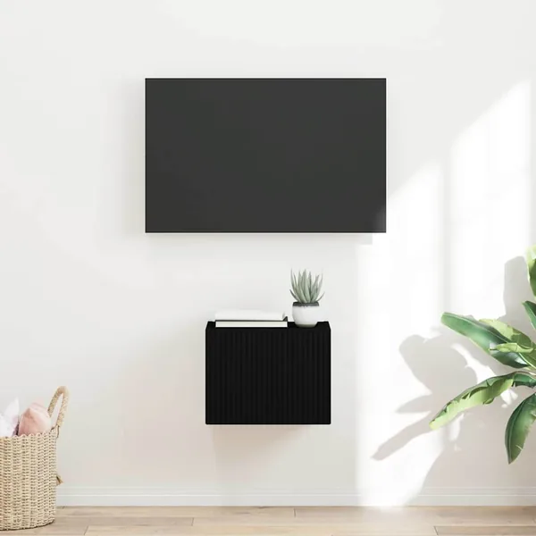 Meuble TV mural Noir 39 x 31 x 29,5 cm Bois d'ingénierie