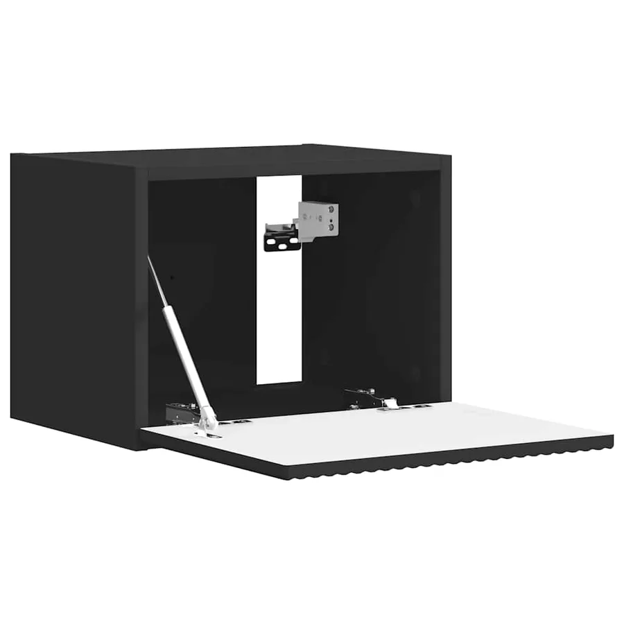 Meuble TV mural Noir 39 x 31 x 29,5 cm Bois d'ingénierie - 5