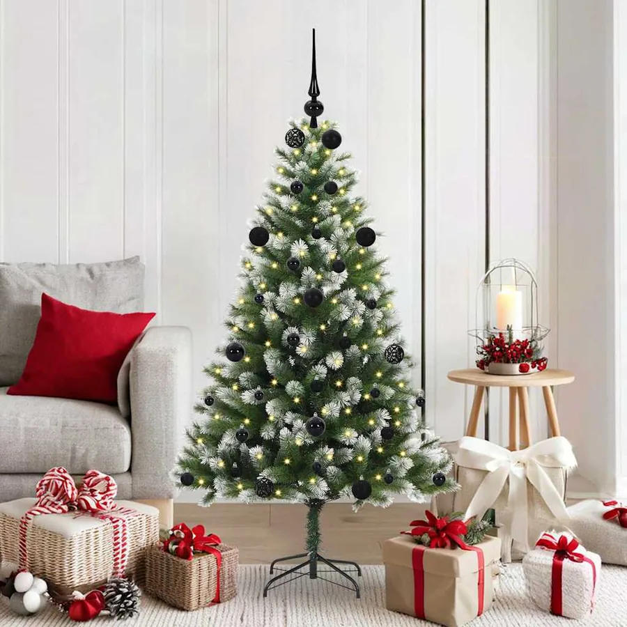 Sapin de Noël artificiel à charnière avec neige en flocons