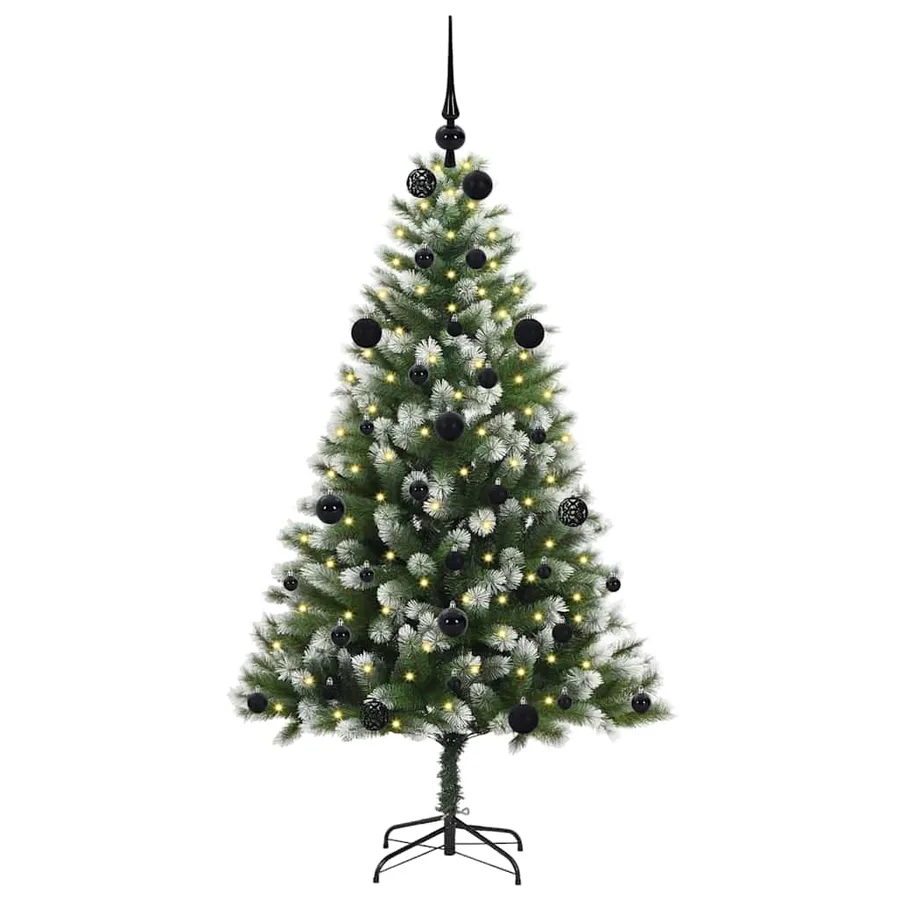 Sapin de Noël artificiel à charnière avec neige en flocons - 3