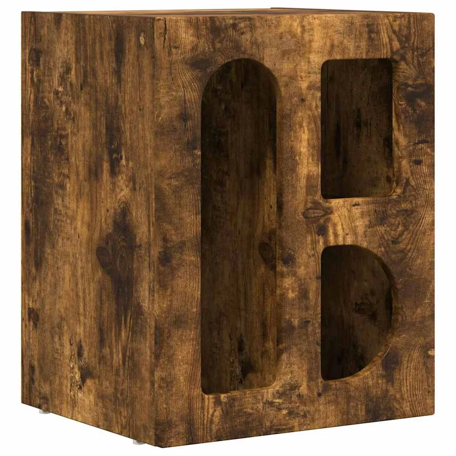 Table de chevet ELST 2 pc Chêne fumé 40 x 35 x 50 cm - 5