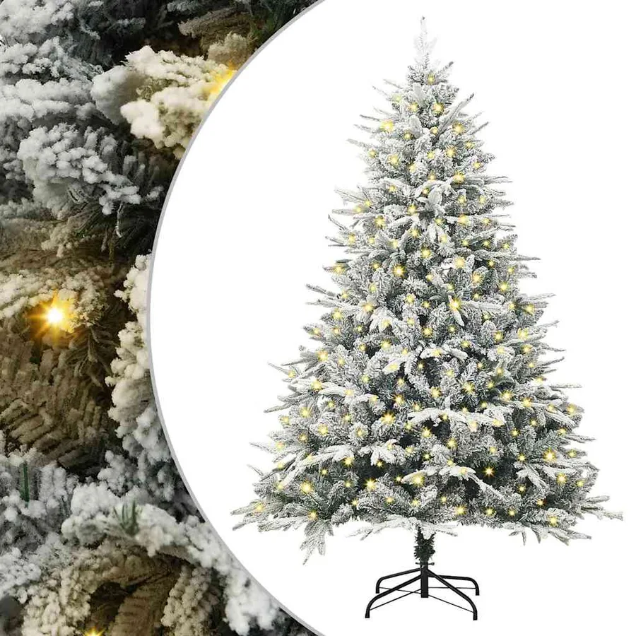 Sapin de Noël artificiel pré-éclairé Vert 180 cm PVC et PE - 2