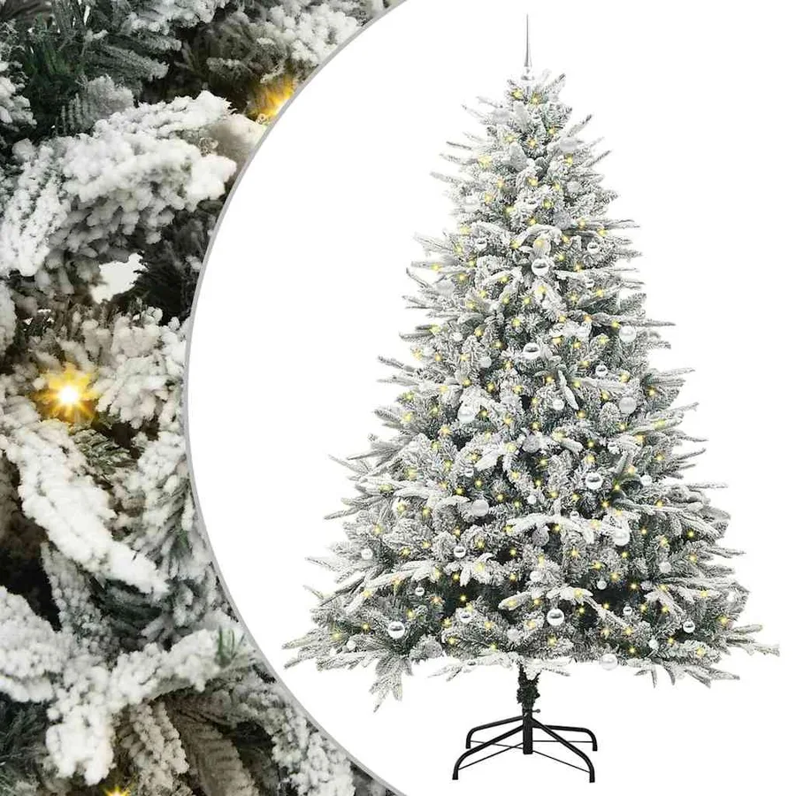 Arbre de Noël artificiel pré-éclairé avec ensemble de boules - 2
