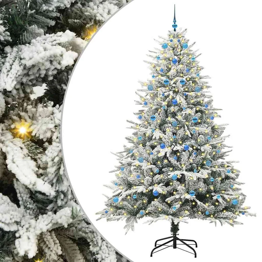 Arbre de Noël artificiel pré-éclairé avec ensemble de boules - 2