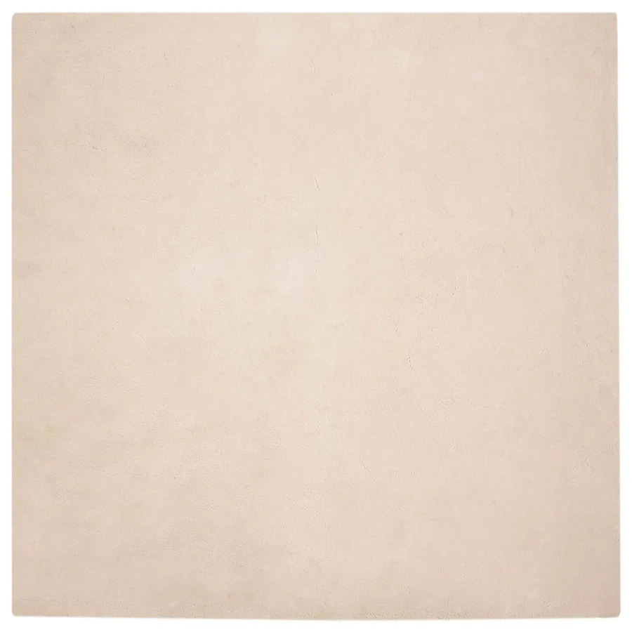 Tapis antidérapant en fausse de lapin OLITE Taupe 120 x 120 cm - 2