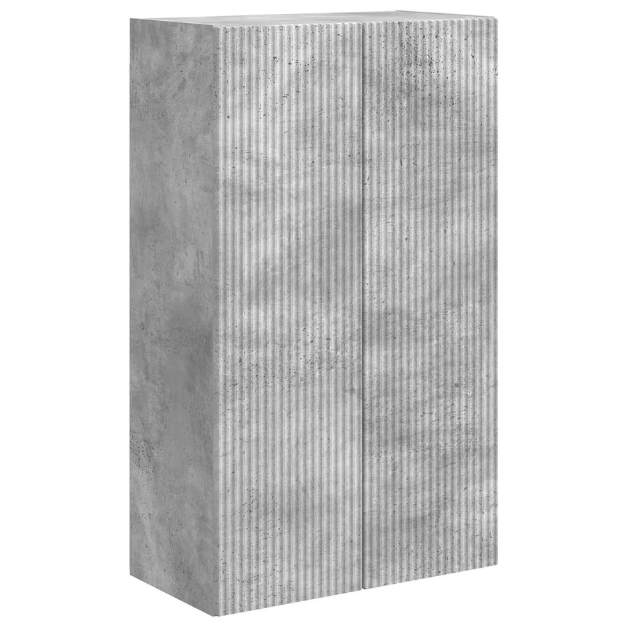 Meuble TV mural Gris béton 59,5 x 31 x 100 cm Bois d'ingénierie - 2