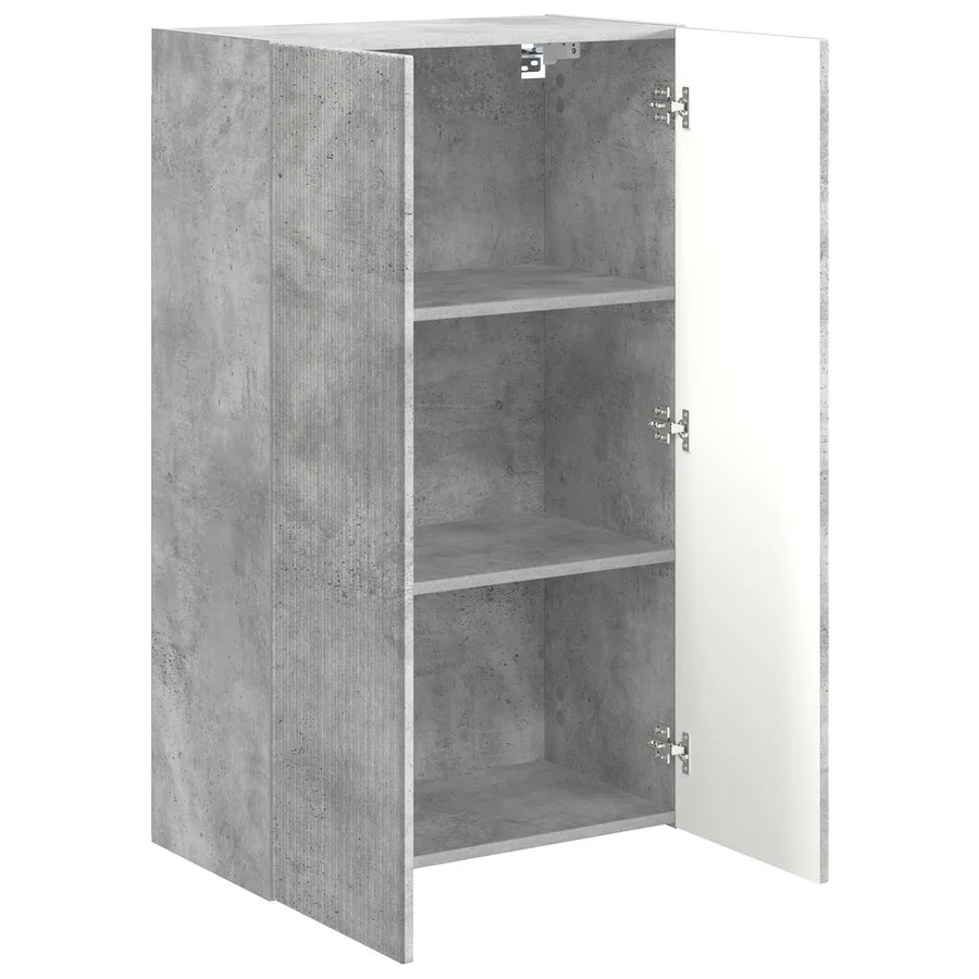 Meuble TV mural Gris béton 59,5 x 31 x 100 cm Bois d'ingénierie - 5