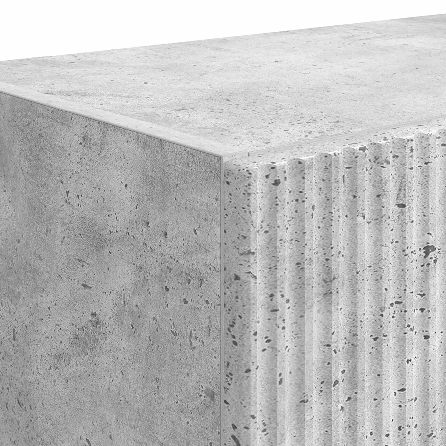 Meuble TV mural Gris béton 59,5 x 31 x 100 cm Bois d'ingénierie - 9