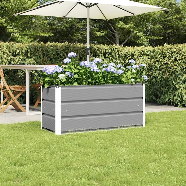 Jardinière Gris clair 100 x 40 x 45 cm Acier