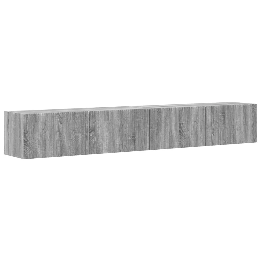 Meuble TV mural 2 pcs Gris Sonoma 98 x 31 x 29,5 cm - 2