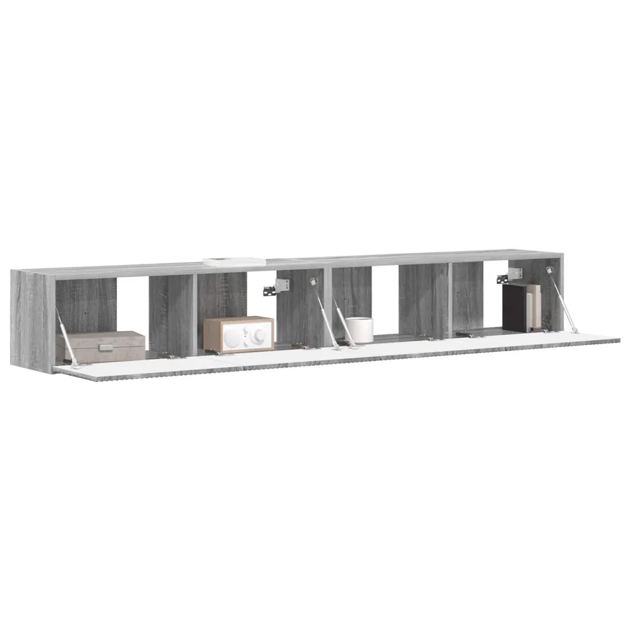 Meuble TV mural 2 pcs Gris Sonoma 98 x 31 x 29,5 cm - 3