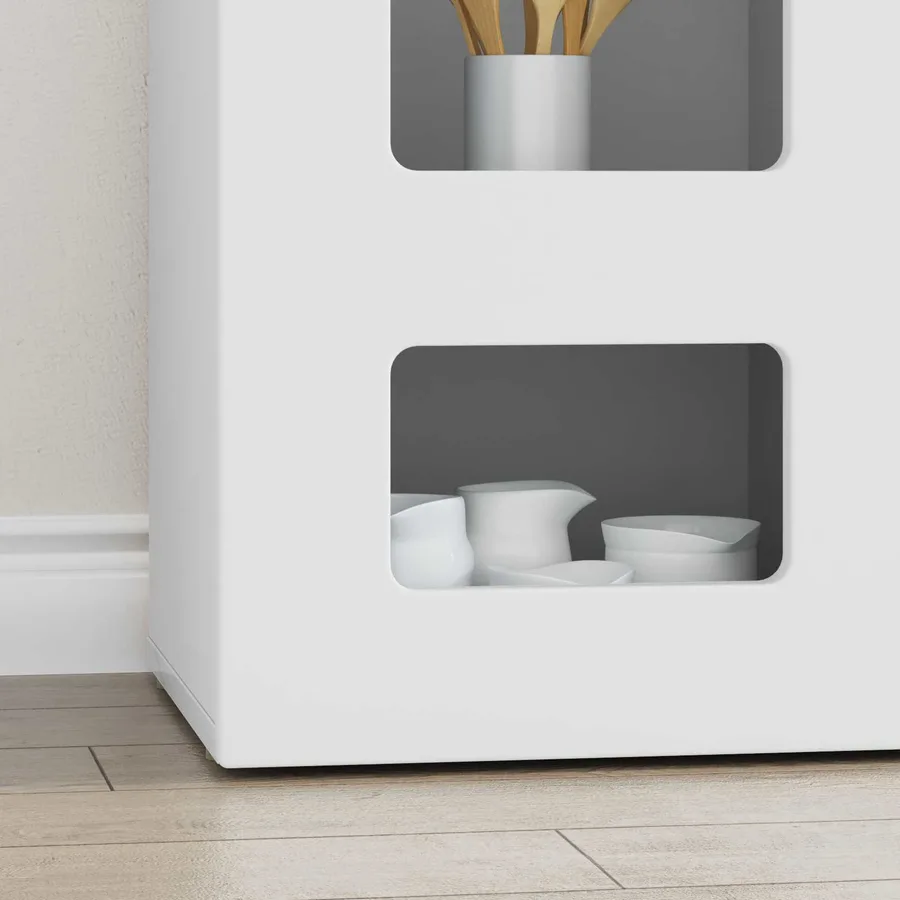 Buffet ELST Blanc 100 x 35 x 59 cm Bois d'ingénierie - 5