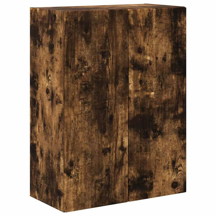Meuble TV mural Chêne fumé 59,5 x 31 x 80 cm Bois d'ingénierie - 2