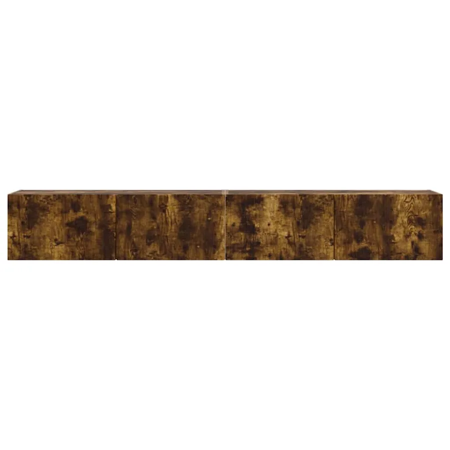 Meuble TV mural 2 pcs Chêne fumé 98 x 31 x 29,5 cm - 7