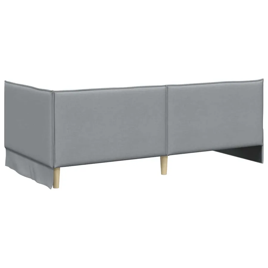 Cadre de lit d'angle Gris clair 80 x 200 cm tissu - 7